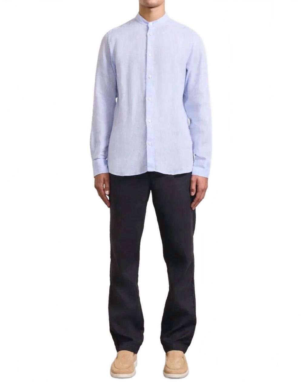 NEW FRESCOBAL CARIOCA men's jorge linen shirt in white